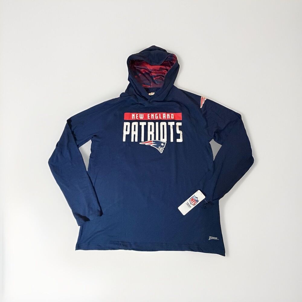 NWT New England Patriots Hoodie Mens Large Blue Zubaz NFL Team Apparel